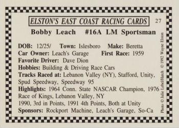 1992 Elston's East Coast Racing #27 Bobby Leach Back