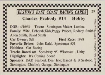 1992 Elston's East Coast Racing #29 Charles Peabody Back