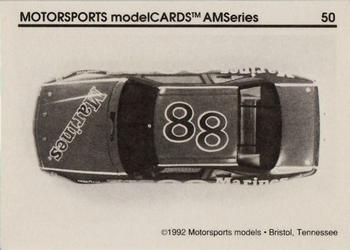 1992 Motorsports Modelcards AM Series - Premiere #50 Buddy Baker's Car Back