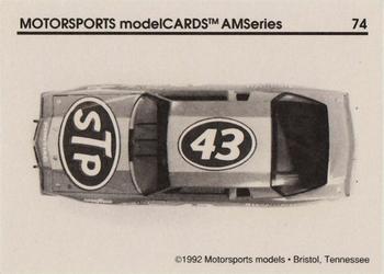 1992 Motorsports Modelcards AM Series - Premiere #74 Richard Petty's Car Back