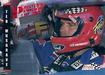 1995 Finish Line - Printer's Proof #16 Ted Musgrave Front
