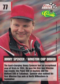 1995 Finish Line - Printer's Proof #77 Jimmy Spencer Back
