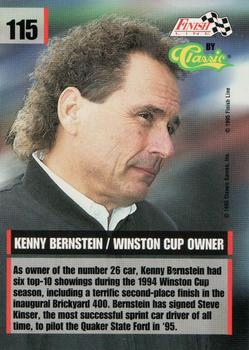 1995 Finish Line - Printer's Proof #115 Kenny Bernstein Back