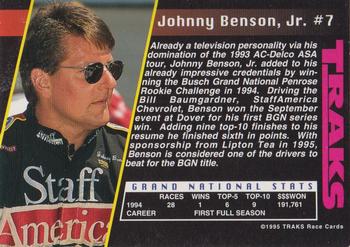 1995 Traks - Silver Foil #7 Johnny Benson, Jr. Back