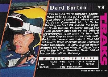 1995 Traks - Silver Foil #8 Ward Burton Back