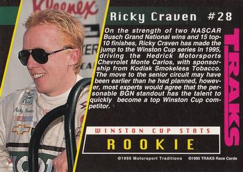 1995 Traks - Silver Foil #28 Ricky Craven Back