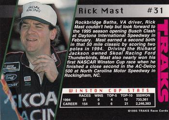 1995 Traks - Silver Foil #31 Rick Mast Back