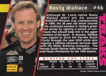 1995 Traks - Silver Foil #46 Rusty Wallace Back