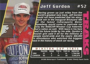 1995 Traks - Silver Foil #52 Jeff Gordon Back