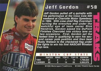 1995 Traks - Silver Foil #58 Jeff Gordon Back