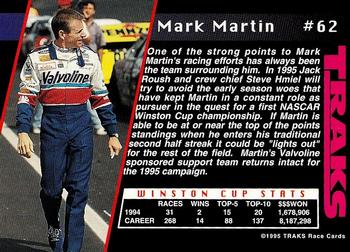 1995 Traks - Silver Foil #62 Mark Martin Back
