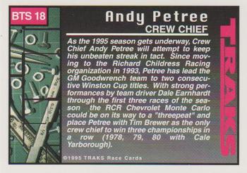 1995 Traks - Behind the Scenes Silver Foil #BTS 18 Andy Petree Back