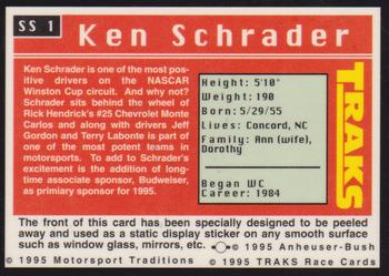 1995 Traks - Series Stars Unpeeled #SS 1 Ken Schrader Back