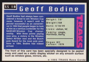 1995 Traks - Series Stars Unpeeled #SS 10 Geoff Bodine Back