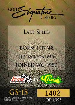 1995 Finish Line - Gold Signature #GS-15 Lake Speed Back
