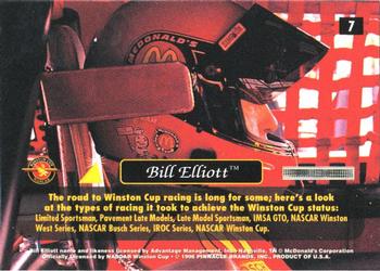 1996 Pinnacle Zenith - 24KT Artist Proof #7 Bill Elliott Back