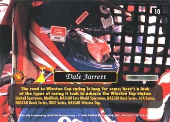 1996 Pinnacle Zenith - 24KT Artist Proof #10 Dale Jarrett Back