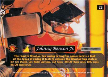 1996 Pinnacle Zenith - 24KT Artist Proof #23 Johnny Benson Back