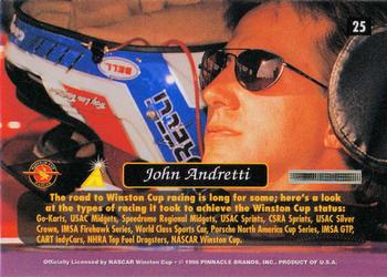 1996 Pinnacle Zenith - 24KT Artist Proof #25 John Andretti Back
