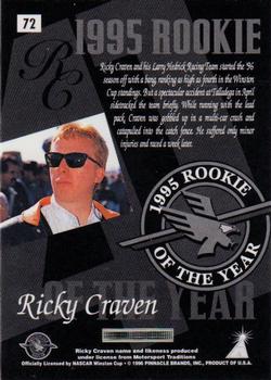 1996 Pinnacle Zenith - 24KT Artist Proof #72 Ricky Craven Back