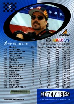 1997 Pinnacle Totally Certified - Platinum Blue #19 Ernie Irvan Back