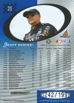 1997 Pinnacle Totally Certified - Platinum Blue #23 Geoff Bodine Back