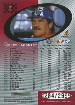 1997 Pinnacle Totally Certified #5 Terry Labonte Back