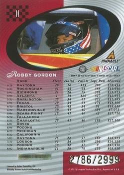 1997 Pinnacle Totally Certified #11 Robby Gordon Back