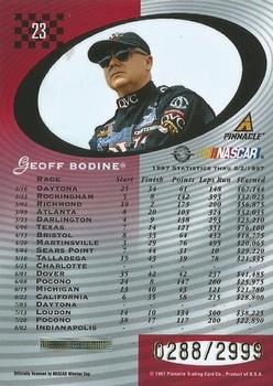 1997 Pinnacle Totally Certified #23 Geoff Bodine Back