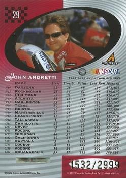 1997 Pinnacle Totally Certified #29 John Andretti Back