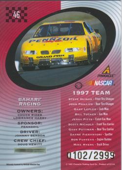 1997 Pinnacle Totally Certified #46 #30 Bahari Racing Back