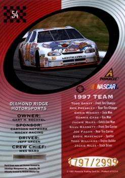 1997 Pinnacle Totally Certified #54 #29 Diamond Ridge Motorsports Back