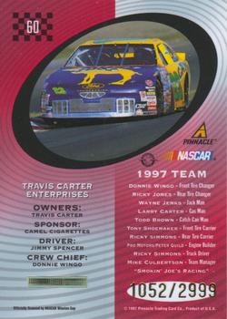 1997 Pinnacle Totally Certified #60 #23 Travis Carter Enterprises Back
