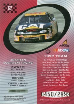 1997 Pinnacle Totally Certified #62 #96 American Equipment Racing Back