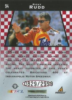 1997 Pinnacle Totally Certified #94 Ricky Rudd Back