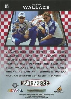 1997 Pinnacle Totally Certified #95 Rusty Wallace Back