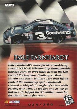 2001 Press Pass Stealth - Dale Earnhardt Championship Season Celebration Foil #DE 16 Dale Earnhardt - 1994 Back