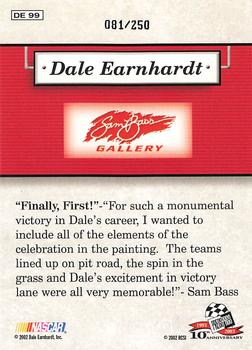 2003 Press Pass - Dale Earnhardt Sam Bass Gallery Celebration Foil #DE 99 Dale Earnhardt Back