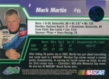 2003 eTopps #2 Mark Martin Back