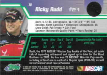 2003 eTopps #10 Ricky Rudd Back
