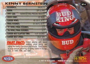 1997 Hi-Tech NHRA - Autographs #HT-4 Kenny Bernstein Back