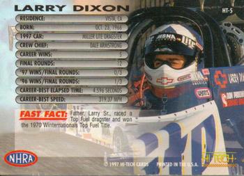 1997 Hi-Tech NHRA - Autographs #HT-5 Larry Dixon Back