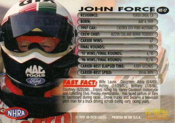 1997 Hi-Tech NHRA - Autographs #HT-17 John Force Back