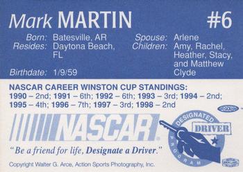 1999 CHP Sears Point Raceway #NNO Mark Martin Back
