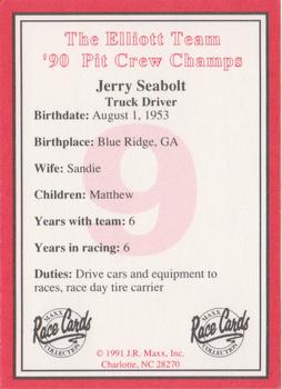 1991 Maxx The Bill Elliott Team #NNO Jerry Seabolt Back