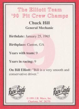 1991 Maxx The Bill Elliott Team #NNO Chuck Hill Back
