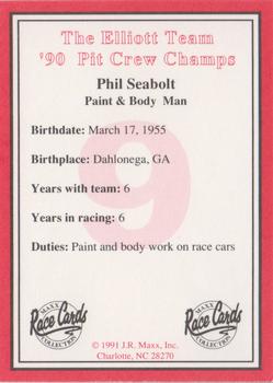 1991 Maxx The Bill Elliott Team #NNO Phil Seabolt Back