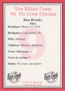 1991 Maxx The Bill Elliott Team #NNO Ron Brooks Back