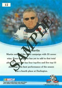 2003 Press Pass VIP - Beckett Samples #12 Mark Martin Back
