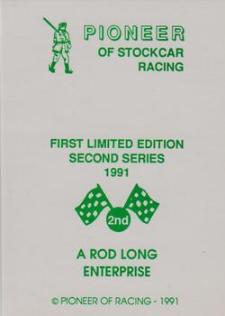 1991 Pioneer of Stockcar Racing, First Edition, Second Series #NNO Cover Card Front